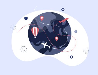 Turizm günü illüstrasyon vektör tasarımı