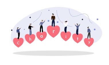 Yardım günü etkinlik vektörü için hayır kurumu illüstrasyon vektör tasarımı günü