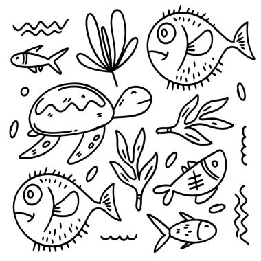 balık kümesi vektör tasarımı 