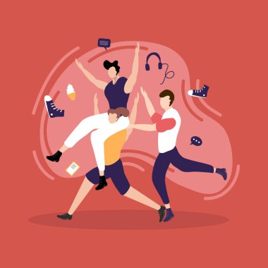 Gençlik olayı için gençlik günü illüstrasyon vektör tasarımı 