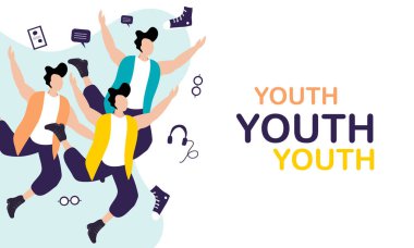 Gençlik olayı için gençlik günü illüstrasyon vektör tasarımı 