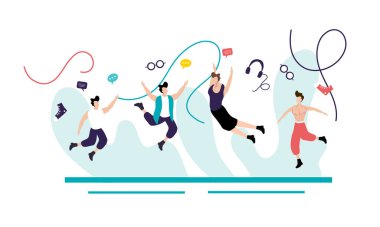 Gençlik olayı için gençlik günü illüstrasyon vektör tasarımı 