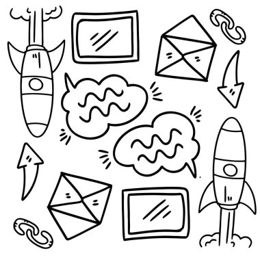 karalama çizgisi biçimi vektörü ile iş açılışı