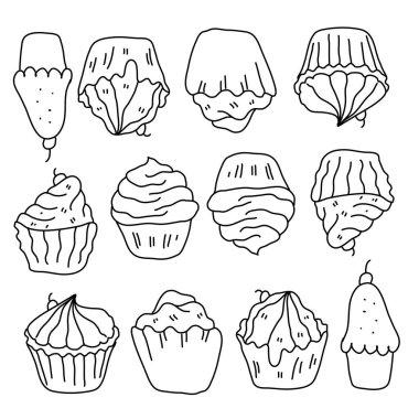 Satır biçimli fırın kek kaynakları 