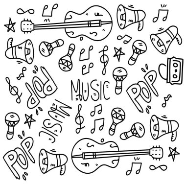 müzik vektörü bohça tasarımı 