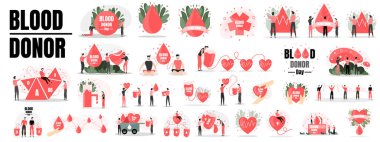 Dünya kan bağışı günü illüstrasyon vektör tasarımı 