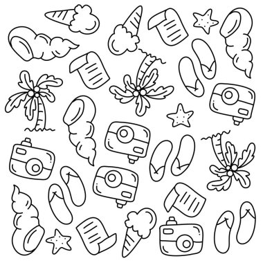 yaz simgeleri karalama vektör dizaynı