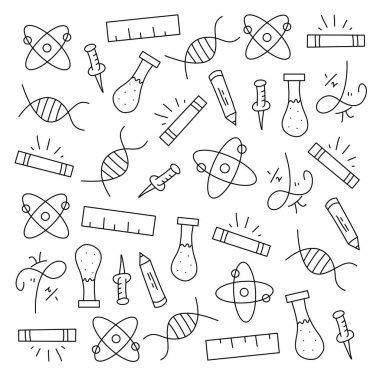 Çizgi biçimi vektör tasarımlı eğitim okulu simgeleri 