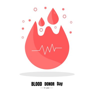 Dünya kan bağışı günü illüstrasyon vektör tasarımı 