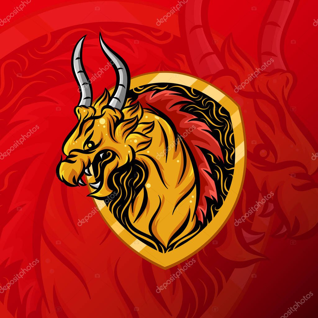 Dragon Logo - Fierce, Majestic, and Mystical Design
