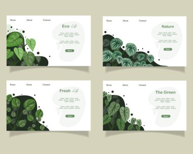 Bitki Doğa İllüstrasyon Vektörü arkaplanı