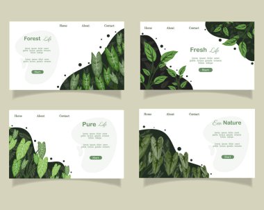 Bitki Doğa İllüstrasyon Vektörü arkaplanı