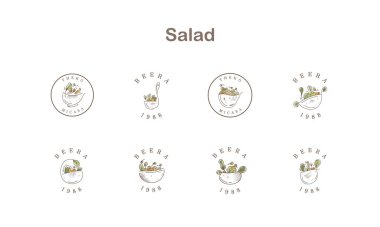 Sağlıklı Gıda ve Organik Markalar İçin Taze Salata Logosu Tasarımı