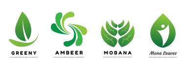 Çevre ve Organik Markalar için Doğal Yaprak Logosu Tasarımı