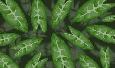 Doğa ve Çevre Temalı Tasarımlar için Yeşil Yapraklar Arkaplanı