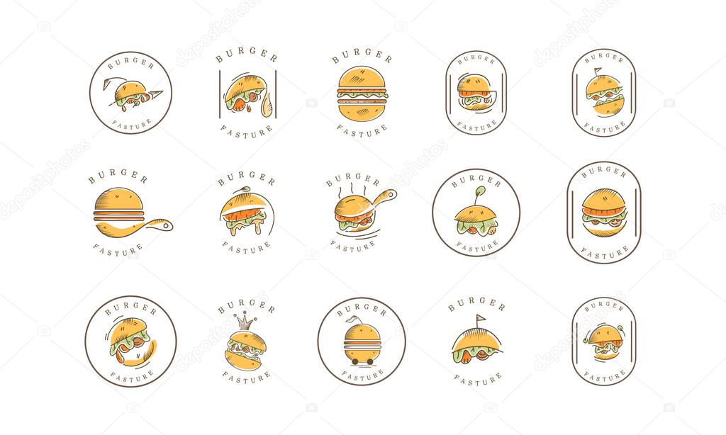 Burger Logo Design for Fast Food and Restaurants