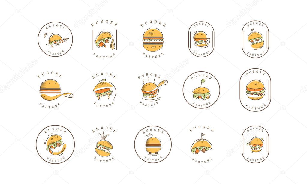 Burger Logo Design for Fast Food and Restaurants