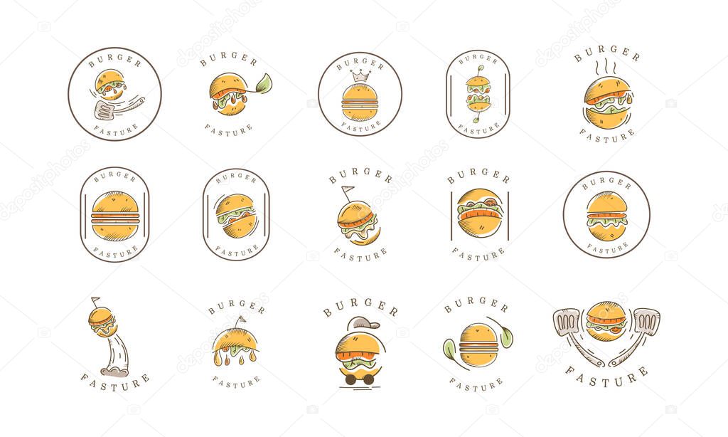 Burger Logo Design for Fast Food and Restaurants