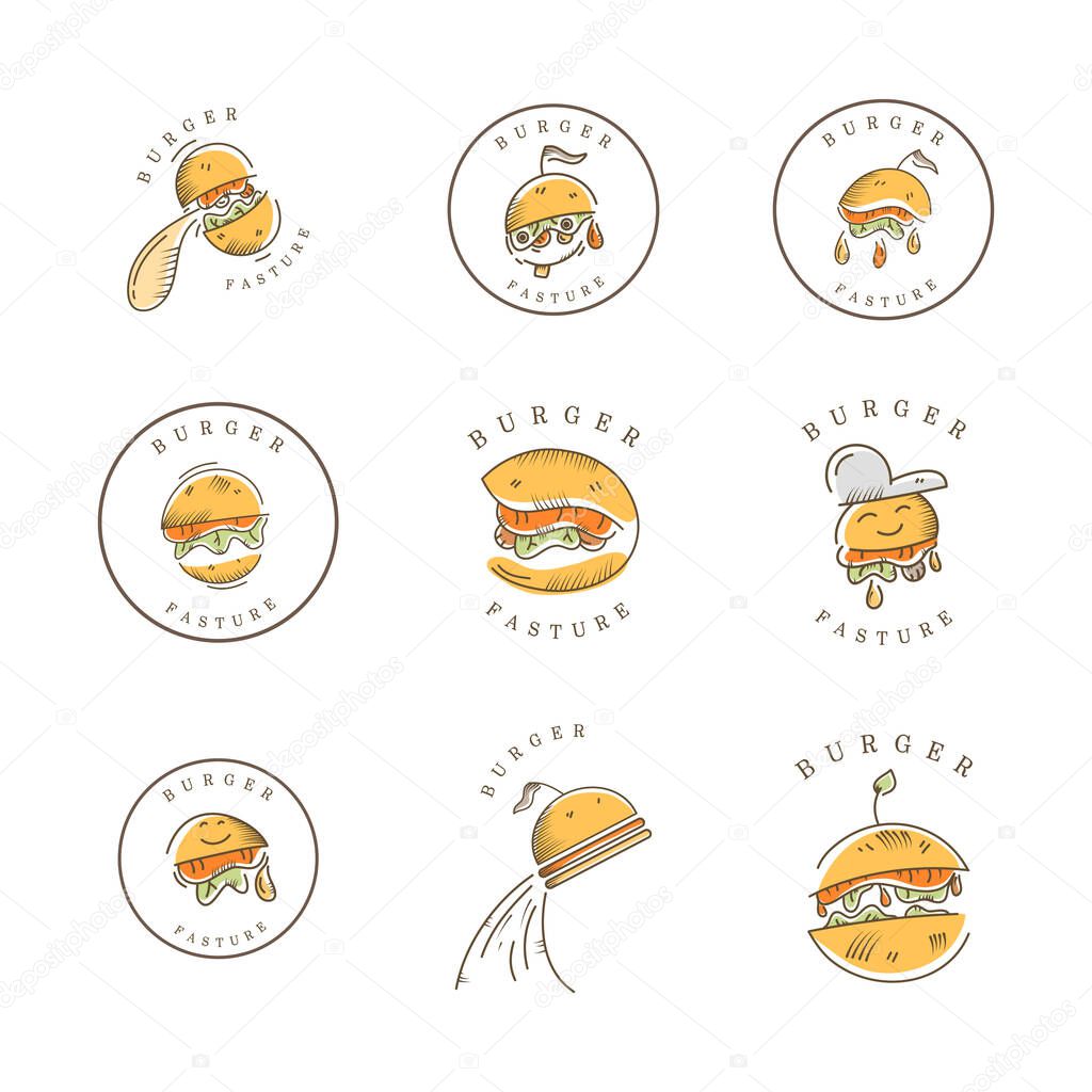 Burger Logo Design for Fast Food and Restaurants