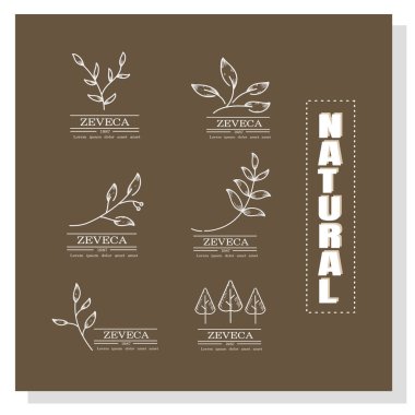 Doğa Eko Logosu Toplama Temiz demet Çevre dostu doğa logosu Yapraklar, ağaçlar, su ve organik şekiller içerir