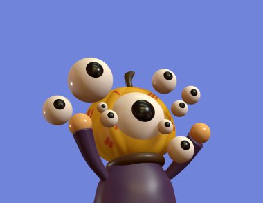 Ürkütücü 3 boyutlu Cadılar Bayramı Karakterleri Ürkütücü sezon tasarımları