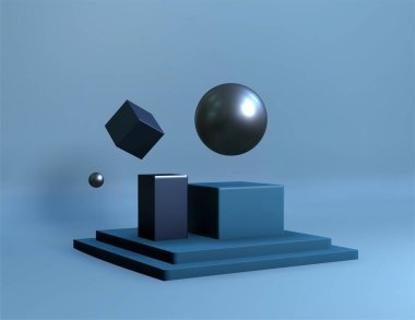 Ürünü tanıtmak için 3d podyum ürünü hazırlama