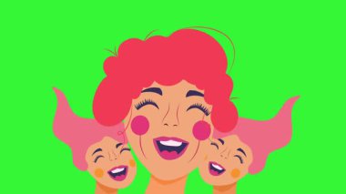 Dünya, kadınların kahkahalarla güldüğü yeşil ekran video günü