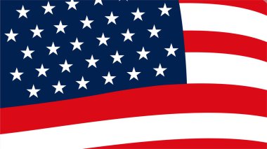 ABD bayrağı, vektör illüstrasyonu. bağımsızlık günü