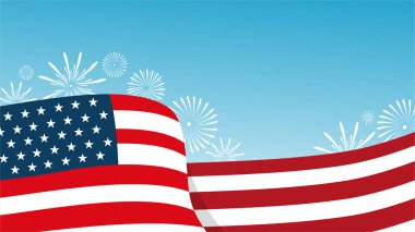 Mutlu bağımsızlık günü kutlamaları havai fişeklerle