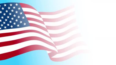 Beyaz arka planda Amerika bayrağı