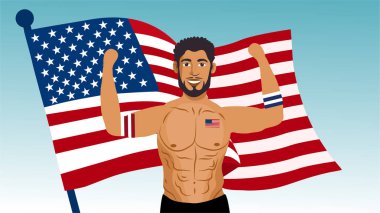 ABD Temmuz ayının vektör illüstrasyonu.