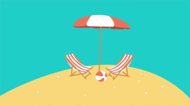 Plaj şemsiyesi ve şapka