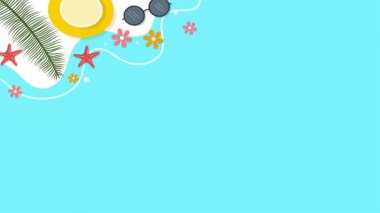 Kopya alanı ile tropikal arkaplanın vektör çizimi