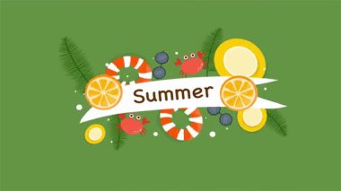 Mutlu yaz selamları. vektör illüstrasyonu