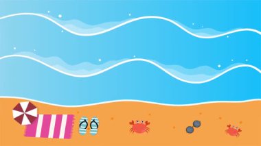 Yaz tatili konseptinin vektör çizimi