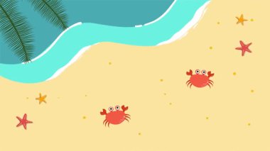 Mutlu yaz arkaplan hareketi video vektör biçimi arkaplanı 