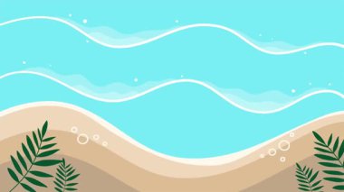 Mutlu yaz arkaplan hareketi video vektör biçimi arkaplanı 