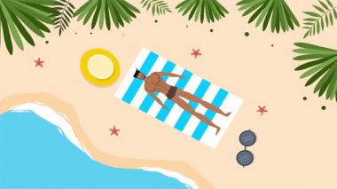 Mutlu yaz arkaplan hareketi video vektör biçimi arkaplanı 