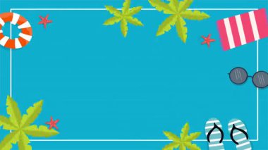 Mutlu yaz arkaplan hareketi video vektör biçimi arkaplanı 