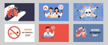Creative No Tobacco Day Arkaplan Paket Tasarımı