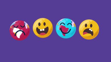emoji günü arkaplan hareketi canlandırma videosu