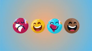 emoji günü arkaplan hareketi canlandırma videosu