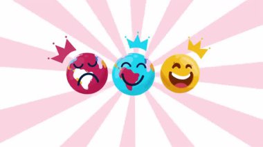 emoji günü arkaplan hareketi canlandırma videosu