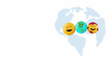emoji günü arkaplan hareketi canlandırma videosu