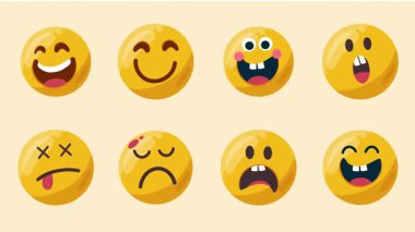 emoji günü arkaplan hareketi canlandırma videosu