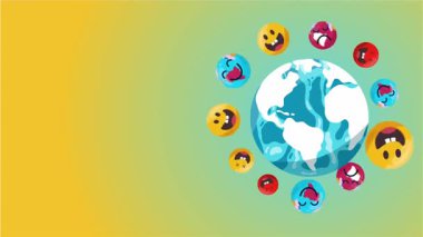 emoji günü arkaplan hareketi canlandırma videosu