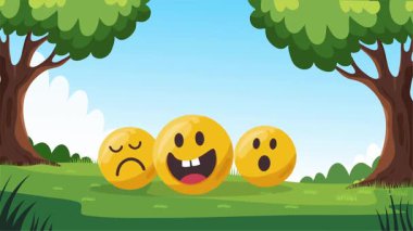 emoji günü arkaplan hareketi canlandırma videosu