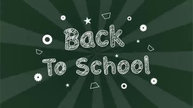 Renkli Eğitimli Çocuklar İçin Mutlu ve Heyecanlı Okul Günlerine Dönüş Animasyonu