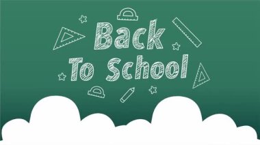 Renkli Eğitimli Çocuklar İçin Mutlu ve Heyecanlı Okul Günlerine Dönüş Animasyonu