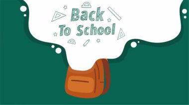 Renkli Eğitimli Çocuklar İçin Mutlu ve Heyecanlı Okul Günlerine Dönüş Animasyonu